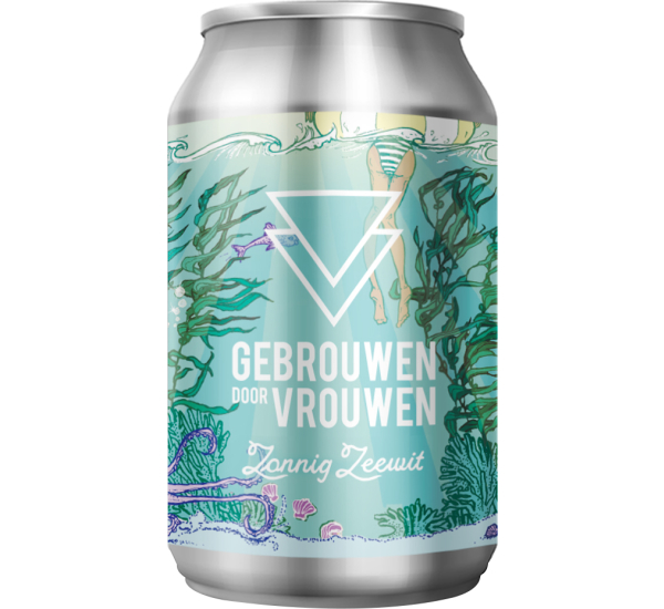 Gebrouwen door Vrouwen Zonnig Zeewit blik # 01