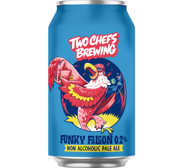 Two Chefs Brewing 0.2 Funky Falcon non alcoholic blik # 01